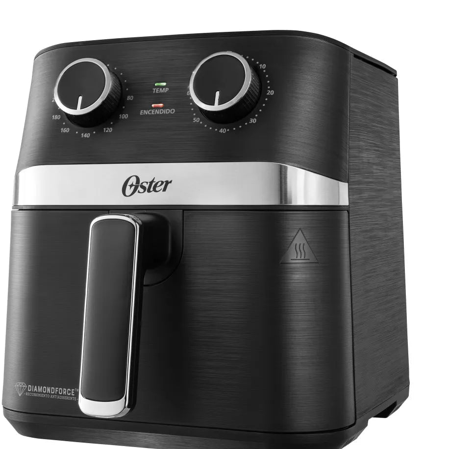 Freidora de Aire Manual, Recubrimiento Oster® DiamondForce, 4L de Capacidad, con Controles de Tiempo y Temperatura,