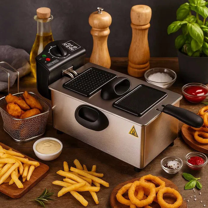 Freidora eléctrica 3 litros cristal cuisine