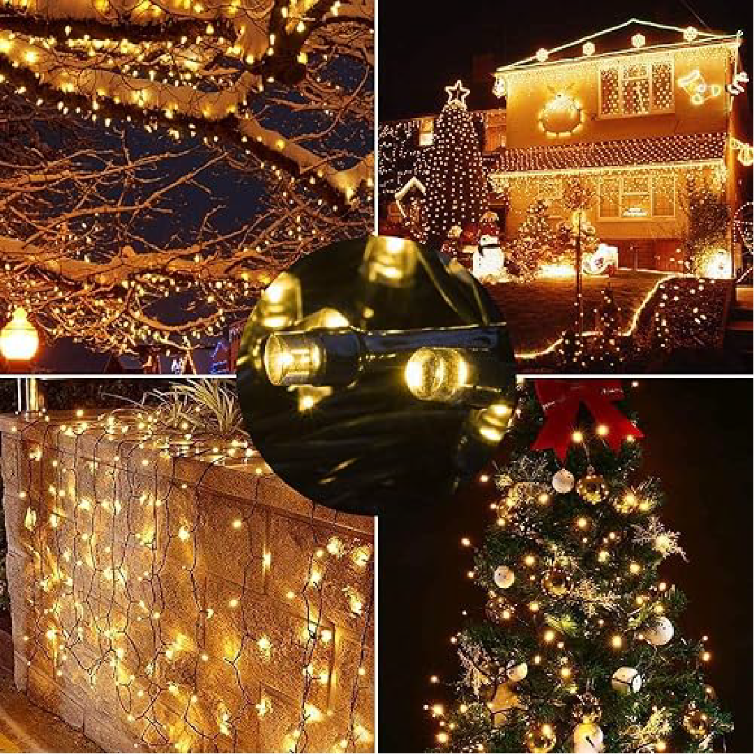 3 cajas de luces navideñas solares (cada caja contiene 200 leds de 20 metros de largo)