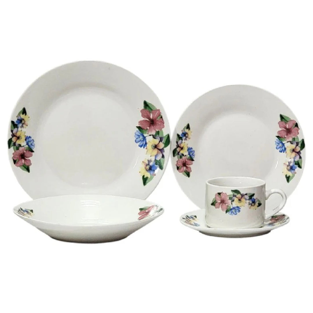 Vajillas 20 piezas floreadas 1397